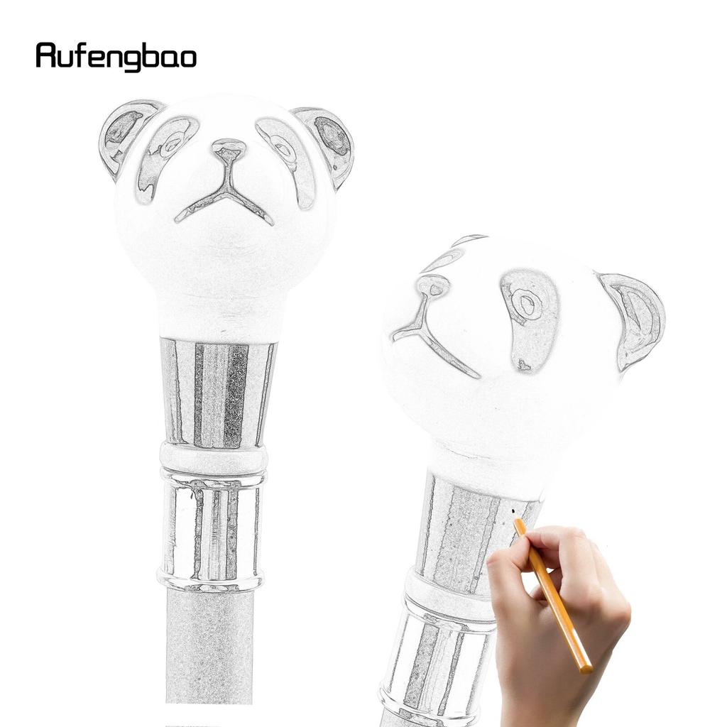 Черно-белая трость с пандой, модная декоративная трость, элегантная трость для косплея, ручка Crosier 93 см