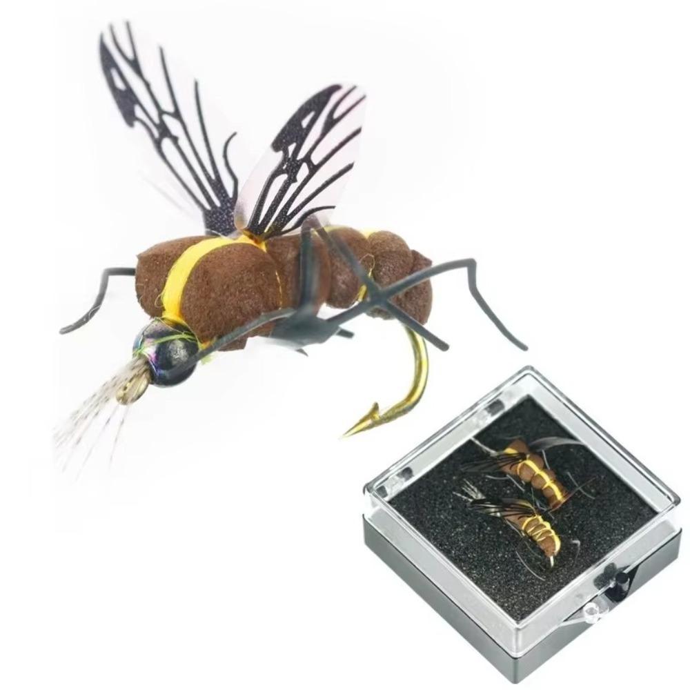 Крючок в комплекте Искусственная приманка для нахлыста Плавающая функция Реалистичные мушки Приманка Ловля окуня