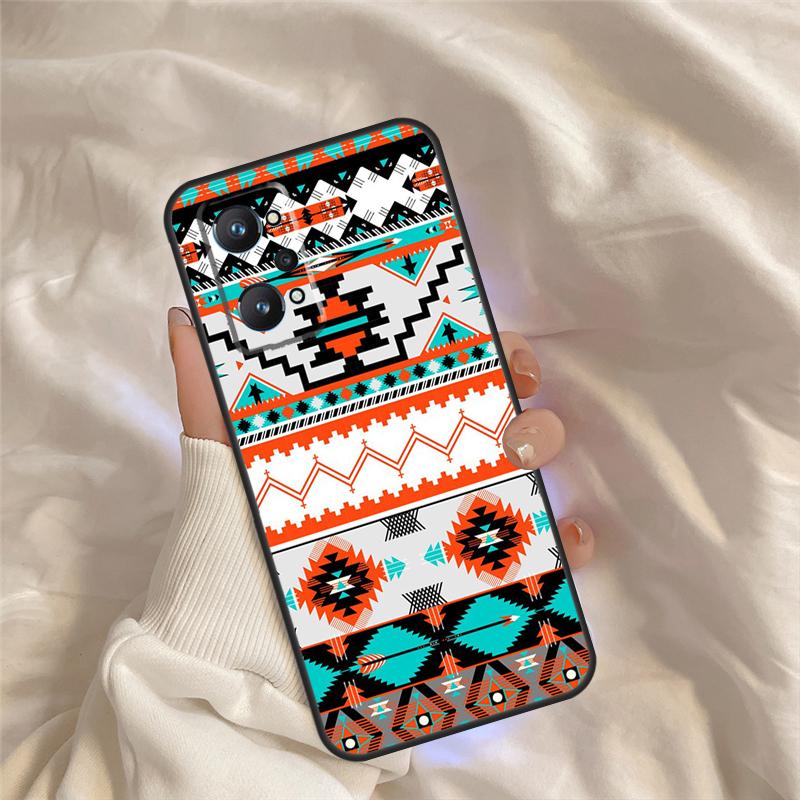 Бесшовный племенной чехол в стиле Boho для коренных американцев для Realme C75 C67 C63 C55 C51 C61 C53 C35 C65 C71 11 12 13 14 Pro Plus GT6 GT7 15 Pro