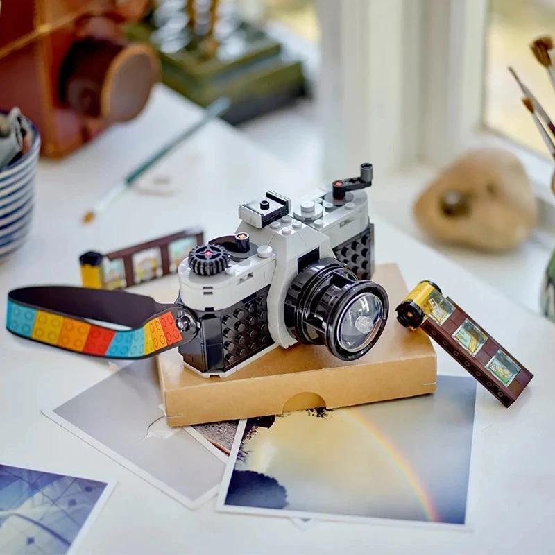3 в 1 ретро камера видео камера телевизор строительные блоки MOC строительные кирпичи набор игрушка подарок для детей детская модель