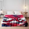 Red "A" on Abstract Brush Strokes print blanket soft and cozy perfect for the living room bed sofa or a nap,gift