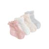 4Pairs Non-slip Baby Ruffle Socks Cotton Toddle Short Socks Sweet Kids Mesh Tube Socks  Baby Girl