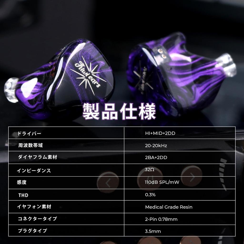 Linsoul Kiwi Ears Quartet Гибридные Проводные HiFi Эргономичные Съемные Стерео Сбалансированный Звук Подходят для Студии Инструмента Фильма Телевидения Помещения и 2DD+2BA