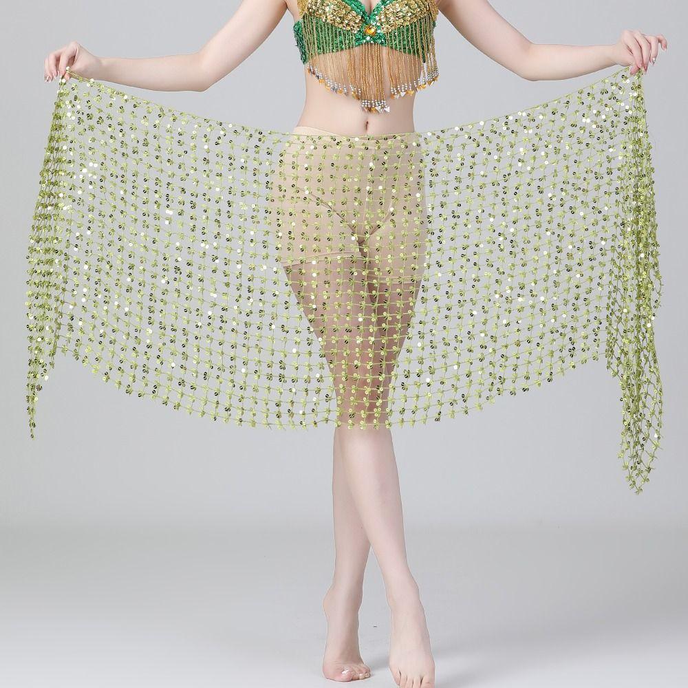 Бахрома Шарф для танца живота Ажурные костюмы для танца живота Тренировочный пояс для танца живота Индийский танец