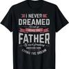Мужская смешная футболка «Я никогда не мечтал, что стану отцом детей»