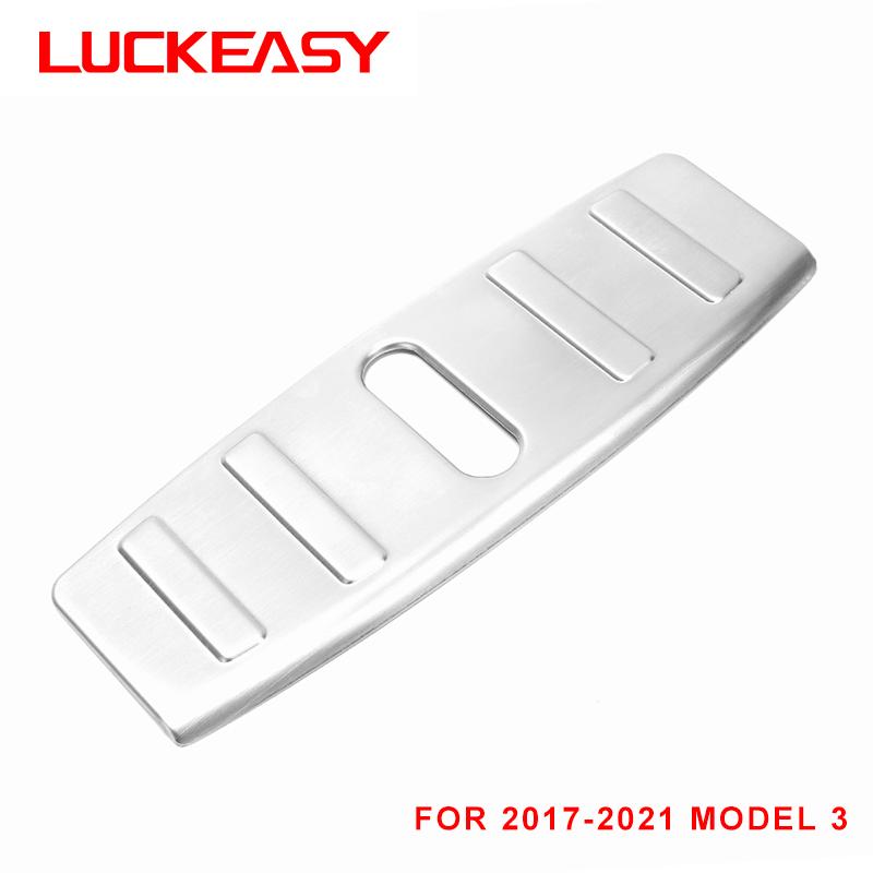LUCKEASY модификация для модели Tesla 3 года, защита порога автомобиля, украшение для порога, защита багажника из нержавеющей стали