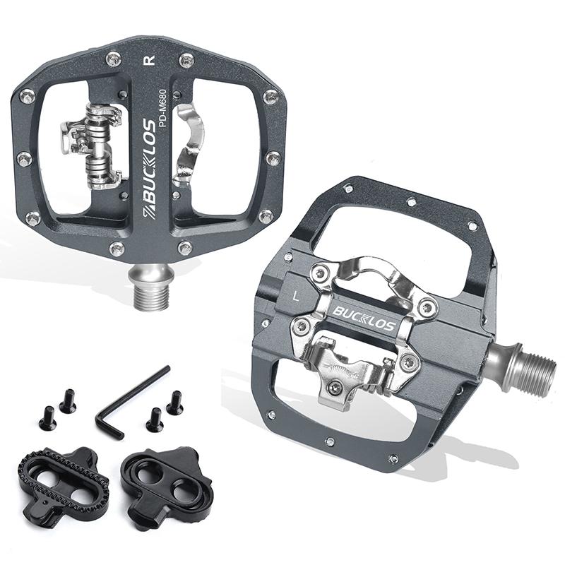 BUCKLOS MTB Bike Pedal for SPD Dual Self-locking MTB Platform Pedals Footrest Mountain Bicycle Pedal Non-slip Clipless Bike Part 6