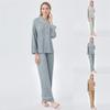 Pajamas Women's Button Up Pajama Set Long Sleeve Shirt And Pajama Pants Soft Pajama Set Casual Loungewear Pajamas