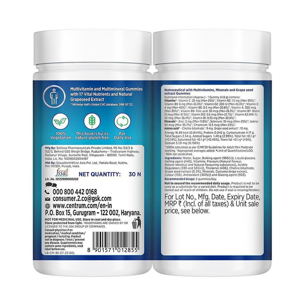 Жевательные конфеты для мужчин (30 шт, 4,8 г), Men Multigummies,  Centrum