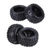 4pcs Set Rubber Tyre Tires & Plastic Hubs Wheel Rims Accessories for 1 8 RC Truck Car