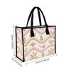 Boho Botanical Print Casual Tote Bag Fashion Large Capacity Daily Handbag