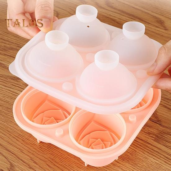Rose Ice Cube Mold Big Ice Ball Maker for Cocktails 3D Flower Shape Ice Trays Silicone Large Ice Cubes Freezer Tray for Whiskey Bourbon Juice Tea