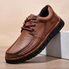 Модная мужская повседневная обувь из натуральной кожи, мужская винтажная обувь для хайкинга, мягкие дышащие лоферы для ходьбы, мужские классические кроссовки на шнуровке