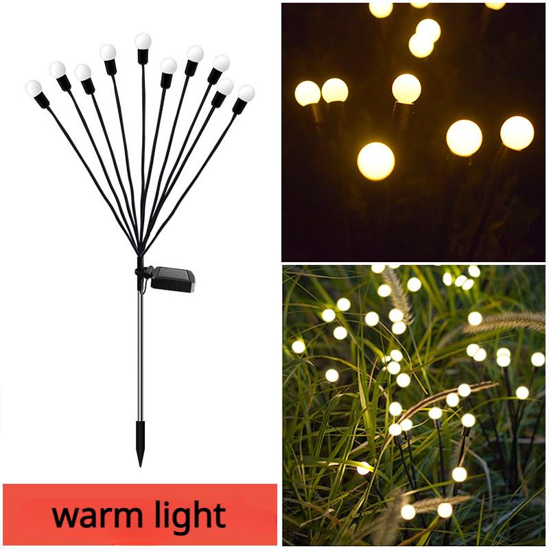 Солнечная лампа-светлячок, уличная водонепроницаемая светодиодная садовая лампа для лужайки, тряска ветра, солнечный свет, пейзаж, украшение двора, террасы