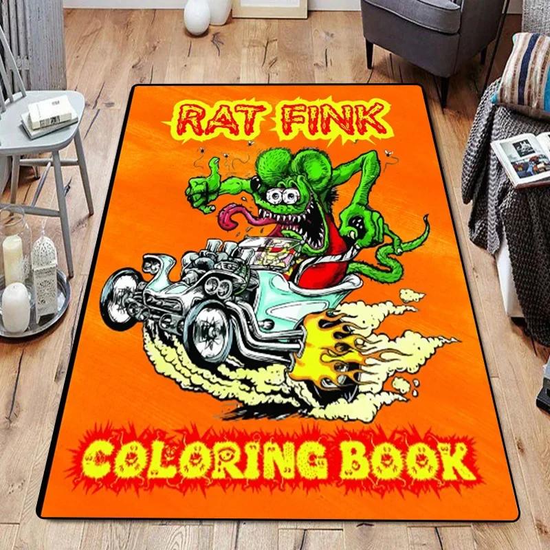 Funny Room Rugs Foot Carpets R-Rat Fink Entrance Doormat Kawaii Rug Floor Mats Bath Mat Kitchen Hallway Carpet Home Decor