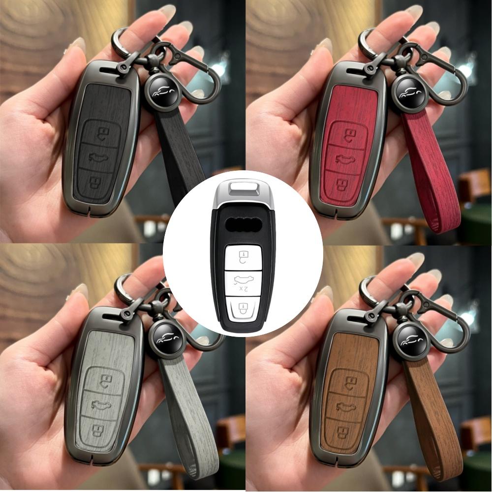Металлический чехол для автомобильного дистанционного ключа, чехол-брелок для A3 A4 B9 A6 A7 4K A8 E-tron Q5 Q8 C8 D5 SQ8, защитная сумка для ключей, аксессуары