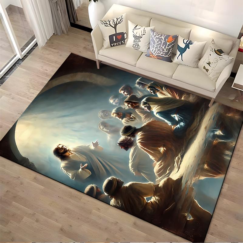 Sacred Gathering Art Print Rug Non-slip rug suitable for living room and bedroom sofas.