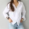 Cotton Blouse White Shirt Fashion Women Casual Ladies Long Sleeve Shirts