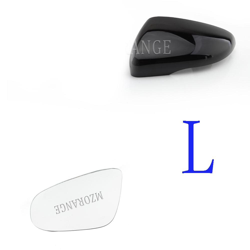 Боковое зеркало с подогревом, стекло зеркала заднего вида, крышка для VW Golf 6 MK6 2009-2013, ярко-черная крышка корпуса зеркала с дверным крылом
