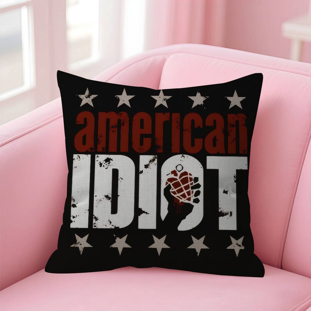 GGreen DDay Band Album Maple Design Cushion Cover Happy Autumn Harvest decor Holiday Decorati Pillow Cover
