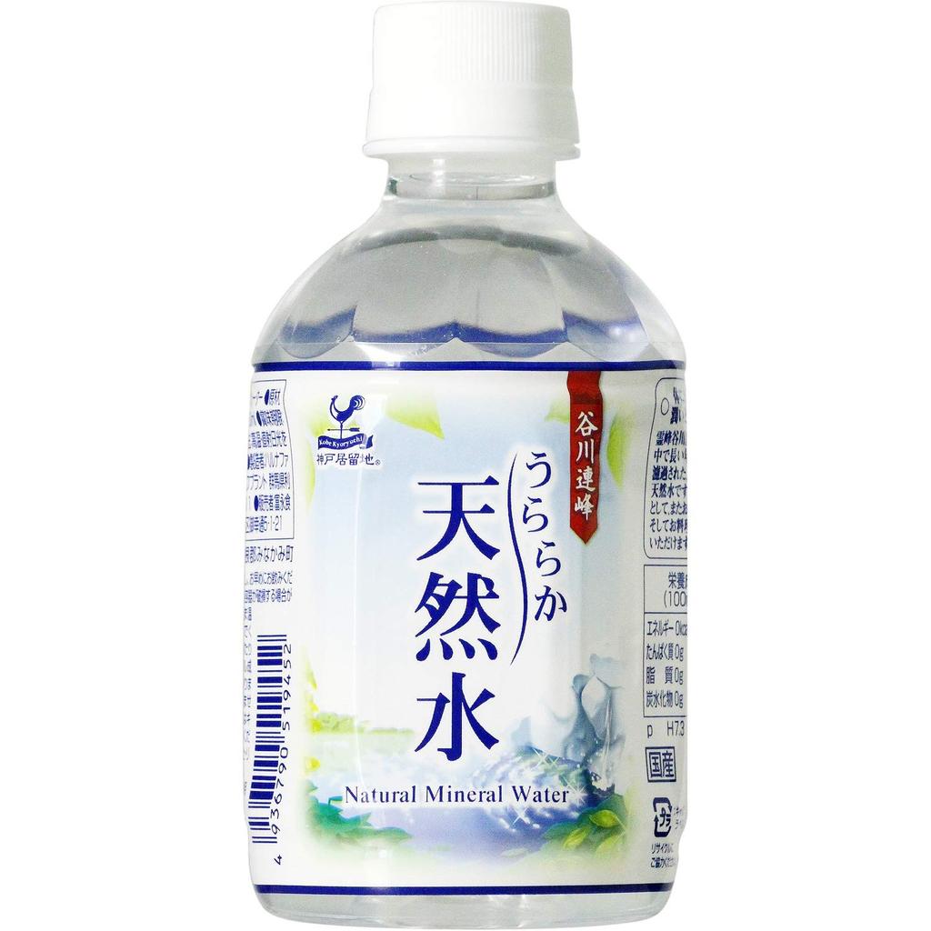 Kobe Settlement Uraraka Natural Water PET 280ml X 24 Bottles Range Hardness Natural Mineral [Tanikawa 71mg/L Water]