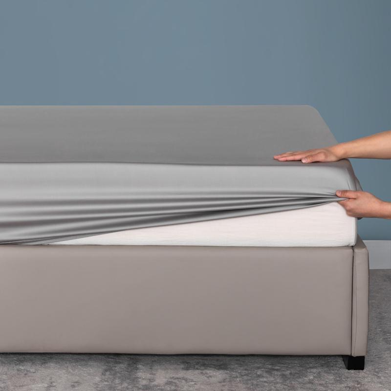 Высококачественная простыня на резинке из бамбука, чехол для матраса с резинкой, двуспальная простыня размера King Queen 90/120/200