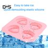 Силиконовая форма для льда DIY Забавный подарок Розовый 4 отверстия в форме зуба Лоток для приготовления льда Кухонные принадлежности