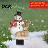 Snowman Pathway Decor Santa Claus Garden Stake, Christmas Acrylic Yard Sign, 2D Festive Lawn Inserts for Flat Snowy Cottage Ornament Holiday
