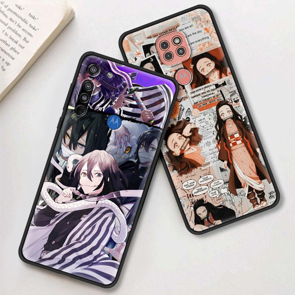 Чехол для телефона Motorola Moto G9 Play One Fusion Plus G8 Power G Stylus Hyper E7 Edge Lite, черный чехол в стиле аниме «Убийца демонов»