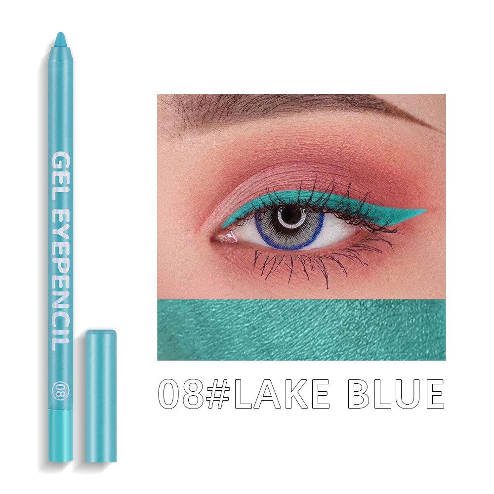 Цветная подводка для глаз с перламутровым блеском, металлическая дымчатая подводка для глаз, стойкая, водостойкая, в стиле панк-готика