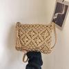 Дизайнерская ажурная маленькая сумка женская новая плетеная хлопковая сумка отпускная сумка через плечо сумка-мессенджер