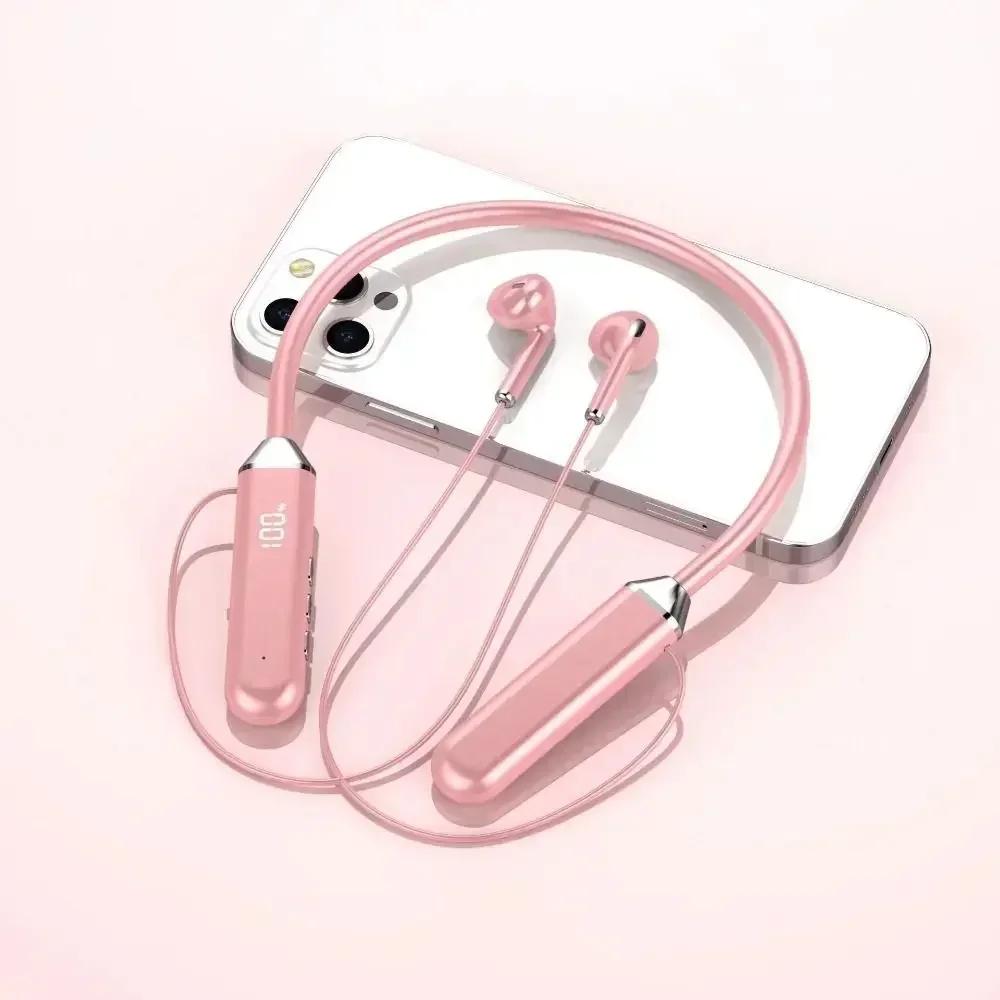 Waterproof Bluetooth Earphone Bluetooth Aluminum Alloy Wireless Headphones With Microphone Bilateral Stereo Neckband Headphones