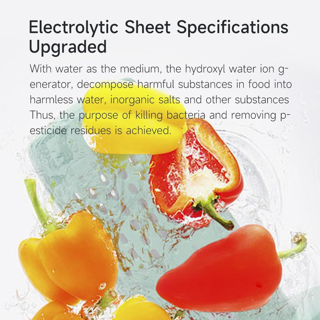 Fruit And Vegetable Washing Machine Hormone Reduction Bacteria Killing Cleaner Device for Cleaning Fruit,Vegetable,Rice,Tableware