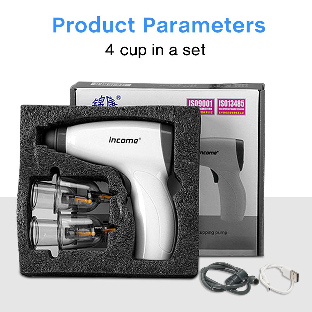 Электрический вакуумный баночный массажный набор, вакуумный массажер, набор баночной терапии, антицеллюлитные присоски, массажные физиотерапевтические банки