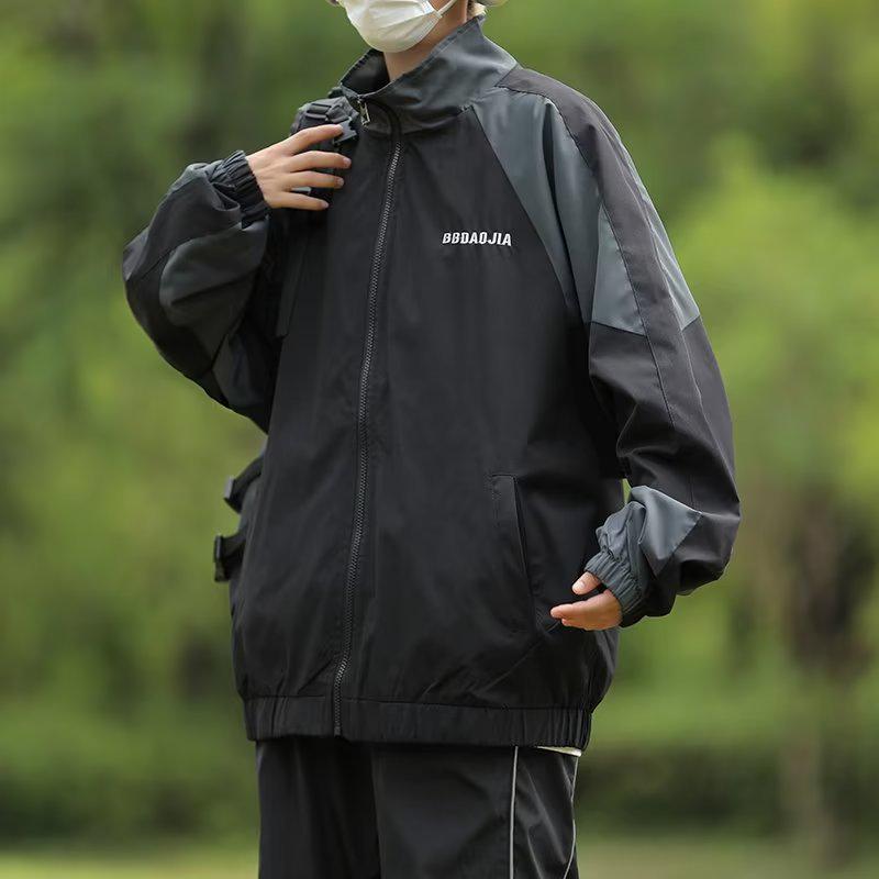 Мужская летняя бейсбольная куртка с солнцезащитным покрытием и воротником-стойкой, японский стиль, дизайн Executive