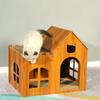 Когтеточки для кошек, съемное деревянное дно домика для кошек, противоскользящее, прочное и удобное, легко устанавливается, уличная вилла для домашних животных