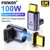 FONKEN 100W USB4.0 40Gbps Adapter USB C Male To Male Fast Charging Data Sync Converter 8K@60Hz OTG for Laptop Tablet Phone
