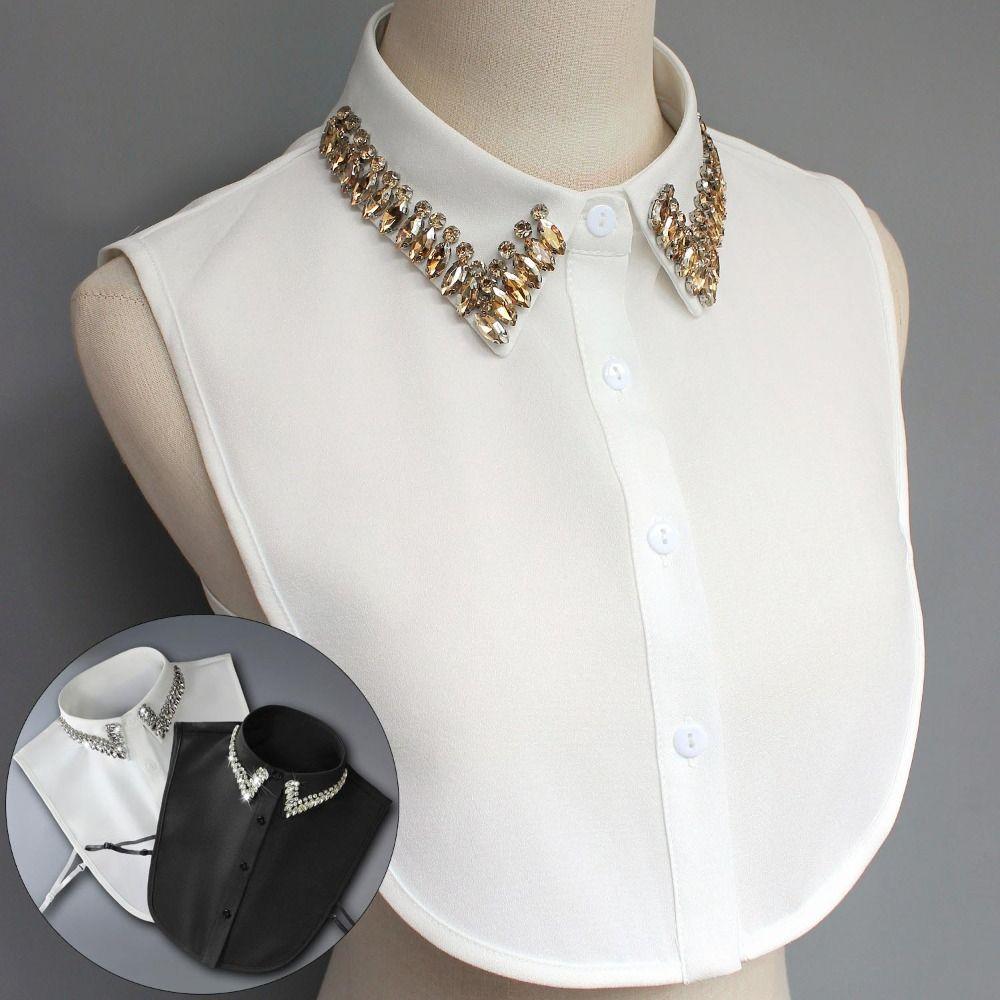 Handmade Beaded Decoration Fake Collar Rhinestone Decoration False Collar Women Fashion