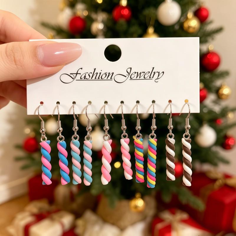 Cartoon Christmas Earrings Women Men - Santa Snowman Reindeer Holiday Party Jewelry Accessories