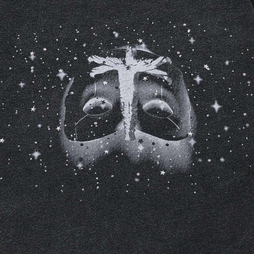 2024 уличная футболка унисекс с тусклым лицом и рисунком, хлопковая черная футболка, топы унисекс, футболки, летняя футболка с короткими рукавами