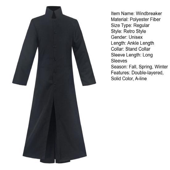 Мужская ветровка для выступлений на Хэллоуин, костюм для косплея, сценический костюм с воротником-стойкой, винтажный стиль