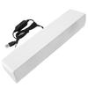 USB Wired Stereo Soundbar Music Player Bass Surround Sound Box with 3.5mm Input for PC, Mobile Phone (White)