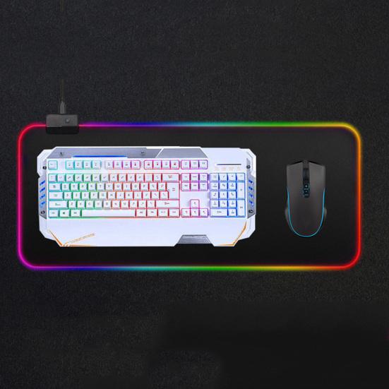 RGB светодиодный светящийся игровой коврик для мыши с подсветкой клавиатуры, нескользящий коврик, одеяло