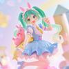 20CM Anime HATSUNE MIKU Figure Noodle Stopper Figure Rabbit Ear Pajamas Model Toy Doll Aciton Figure Collection Gift PVC
