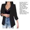 Women Suit Coat Lapel Long Sleeve Flap Pockets Suit Jacket Solid Color Open Front Office Lady Business Outwear