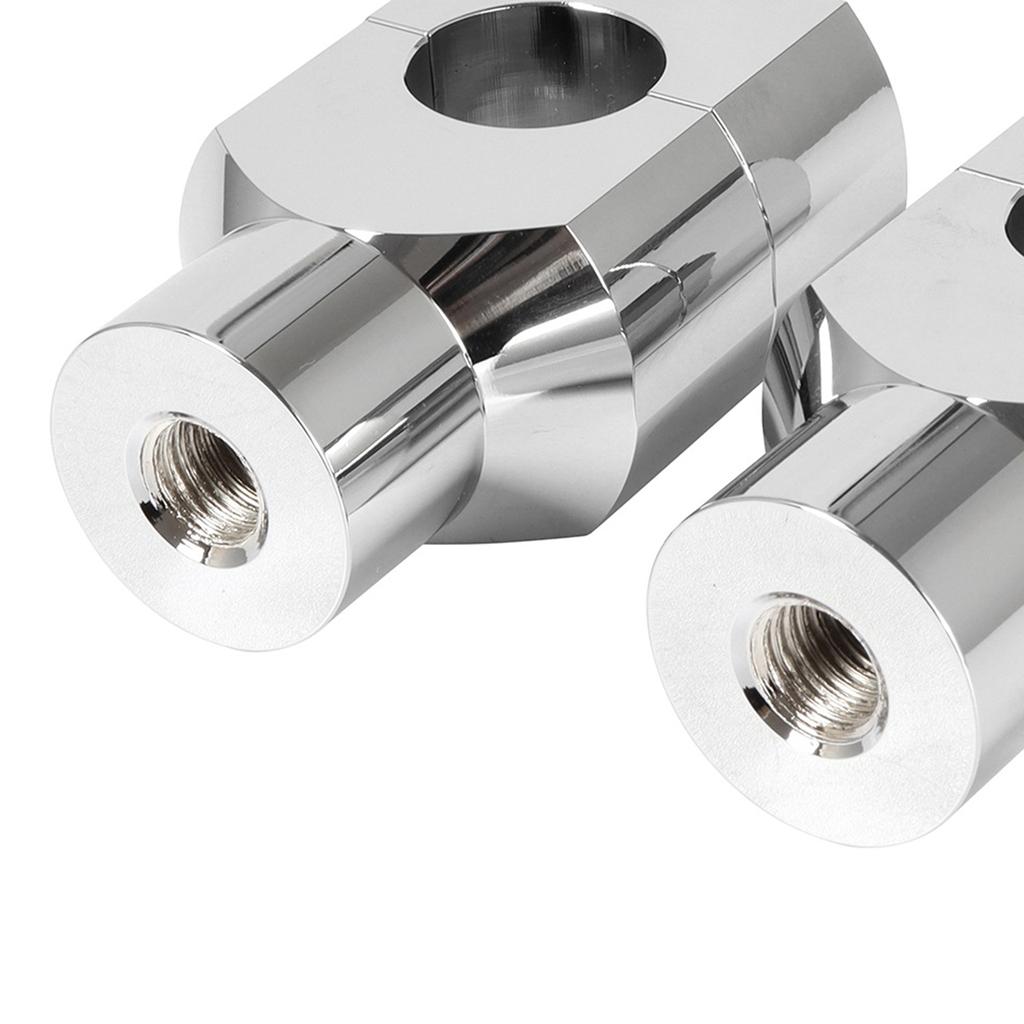 Motorcycles 7/8" 1" Handlebar Mount Holder Clamp Adaptor 10mm Thread For Motorcycles ATV Scooter Black