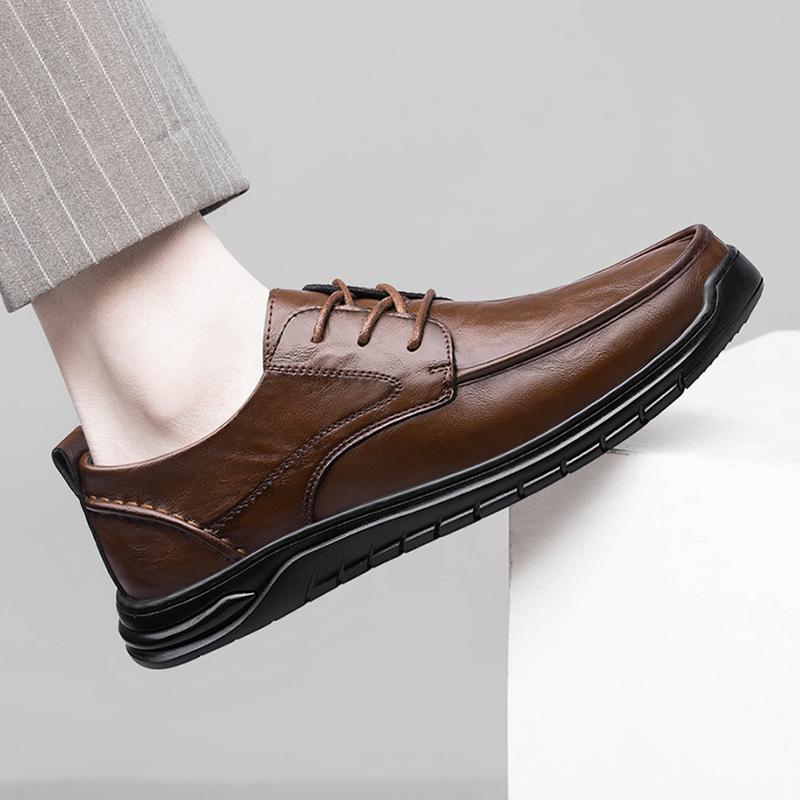 Повседневная мужская обувь в стиле ретро, деловая брендовая кожаная обувь, модная мужская обувь для ходьбы на открытом воздухе, удобная и роскошная