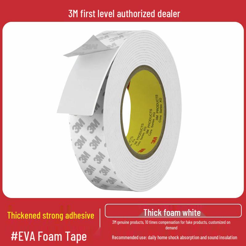 Двусторонняя вспененная лента высокой вязкости 3M — толстая, водостойкая, звукоизолирующая, амортизирующая лента EVA