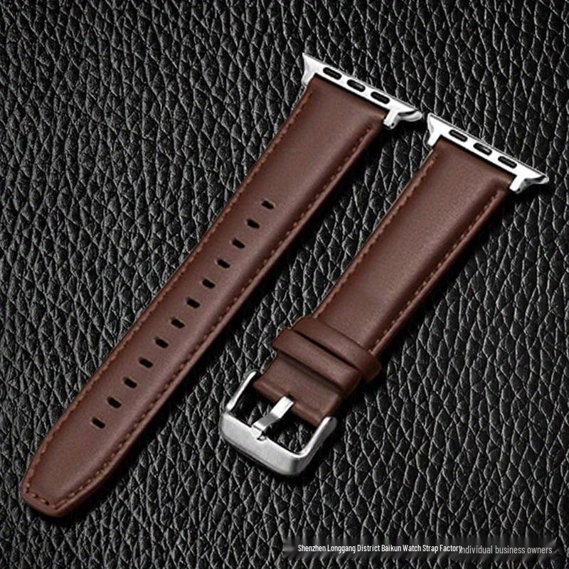 Genuine Leather Apple Watch Band for Series SE–8 (Men & Women)