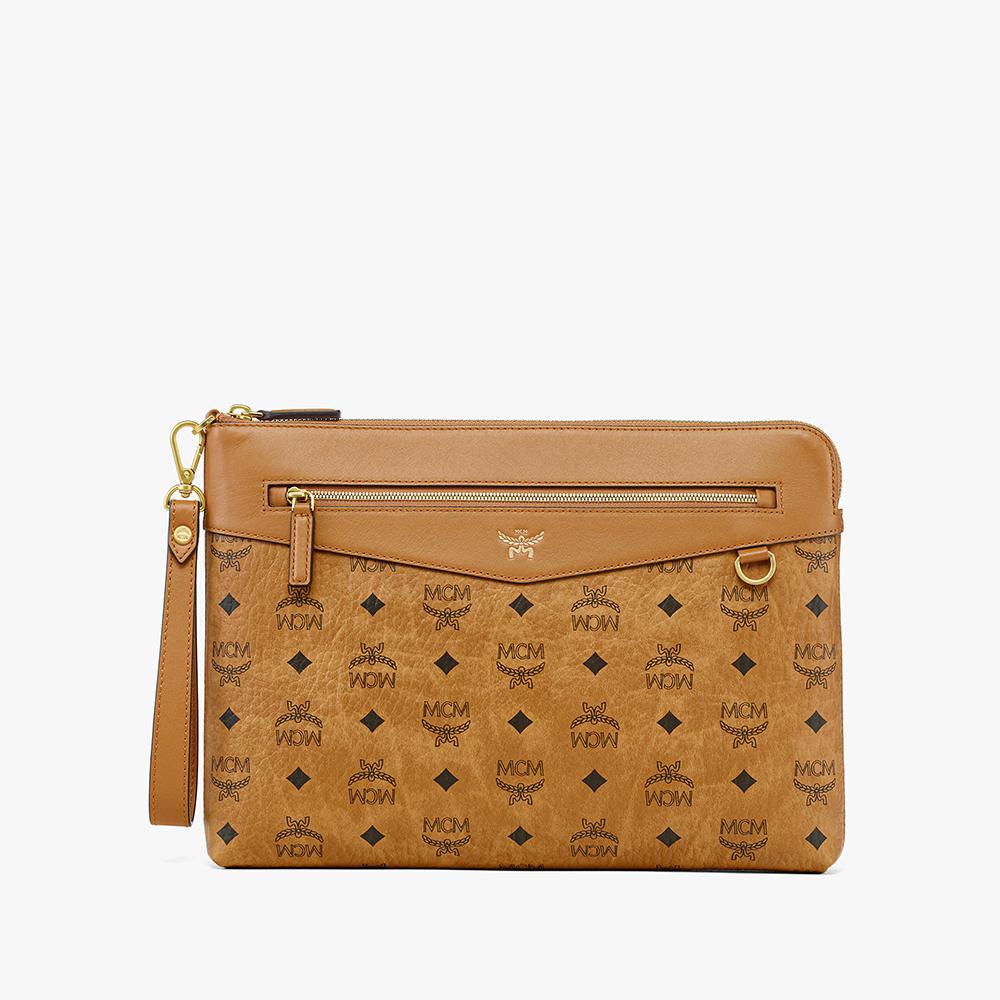 Mcm Diamond Visetos Wrist Pouch Mxzfaak01Co